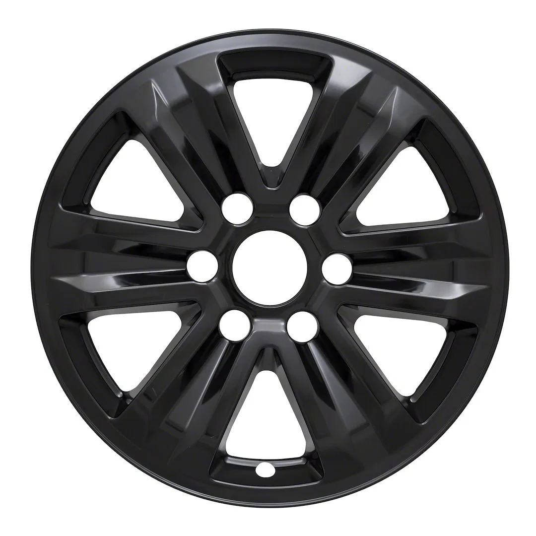 IWCIMP387BLK – COAST2COAST Wheel Skin, 17 Inch 6 Spokes Snap-On Painted Gloss Black ABS Plastic Set Of 4